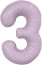 Логотип «Шар (40''/102 см) Цифра, 3 Slim, Орхидея, 1 шт. в уп.»