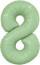 Логотип «Шар (40''/102 см) Цифра, 8 Slim, Олива, 1 шт. в уп.»