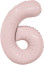 Логотип «Шар (40''/102 см) Цифра, 6 Slim, Пыльная роза, 1 шт. в уп.»