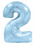 Логотип «Шар (40''/102 см) Цифра, 2, Голубой, Макарунс, 1 шт. в уп.»