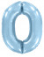 Логотип «Шар (40''/102 см) Цифра, 0, Голубой, Макарунс, 1 шт. в уп.»