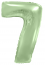 Логотип «Шар (40''/102 см) Цифра, 7, Мятный, Макарунс, 1 шт. в уп.»