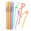 Логотип «Трубочки для коктейлей (пластик), с длинной гофрой, Ассорти, 12 шт. в упак.»