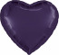 Логотип «Шар (19''/48 см) Сердце, Темно-фиолетовый, 1 шт.»