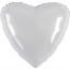 Логотип «Шар (19''/48 см) Сердце, Белый блеск, 1 шт.»