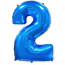 Логотип «Шар (40''/102 см) Цифра, 2, Синий, 1 шт. в уп.»