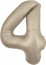 Логотип «Шар (40''/102 см) Цифра, 4 Slim, Мистик, Кремовый, Сатин, 1 шт. в уп.»