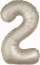 Логотип «Шар (40''/102 см) Цифра, 2 Slim, Мистик, Кремовый, Сатин, 1 шт. в уп.»