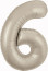 Логотип «Шар (40''/102 см) Цифра, 6 Slim, Мистик, Кремовый, Сатин, 1 шт. в уп.»