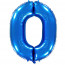 Логотип «Шар (40''/102 см) Цифра, 0, Синий, 1 шт. в уп.»