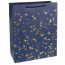 Логотип «Пакет подарочный, 210гр, Тысячи созвездий, Дизайн №2, Синий/Золото, Металлик, 41*31*12 см, 1 шт.»