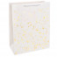 Логотип «Пакет подарочный, 210гр, Тысячи созвездий, Дизайн №4, Белый/Золото, Металлик, 32*26*12 см, 1 шт.»
