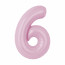 Логотип «Шар (40''/102 см) Цифра, 6 Slim, Зефирный, 1 шт. в уп.»