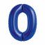 Логотип «Шар (40''/102 см) Цифра, 0 Slim, Полуночно-синий, 1 шт. в уп.»
