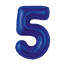 Логотип «Шар (40''/102 см) Цифра, 5 Slim, Полуночно-синий, 1 шт. в уп.»