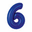 Логотип «Шар (40''/102 см) Цифра, 6 Slim, Полуночно-синий, 1 шт. в уп.»