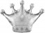 Логотип «Шар (34''/86 см) Фигура, Корона, Серебро, 1 шт.»