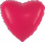 Логотип «Шар (19''/48 см) Сердце, Мистик, Viva Magenta, Сатин, 1 шт.»