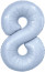 Логотип «Шар (40''/102 см) Цифра, 8 Slim, Небесный, 1 шт. в уп.»