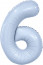 Логотип «Шар (40''/102 см) Цифра, 6 Slim, Небесный, 1 шт. в уп.»