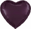 Логотип «Шар (36''/91 см) Сердце, Темная вишня, 1 шт. в уп.»