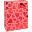 Логотип «Пакет подарочный, 210гр, Множество сердец, Металлик, 32*26*12 см, 1 шт.»