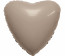 Логотип «Шар (30''/76 см) Сердце, Мистик, Кофе Латте, Сатин, 1 шт. в уп.»