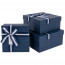 Логотип «Набор коробок Элегант, Темно-синий, 19*19*9,8 см, 3 шт. в упак.»