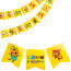 Логотип «Гирлянда Флажки, Три Кота, С Днем Рождения!, Желтый, 300 см, 1 упак.»