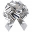 Логотип «Бант Шар, Серебро, Металлик, 36 см, 1 шт. в упак.»
