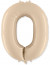 Логотип «Шар (40''/102 см) Цифра, 0, Кремовый, 1 шт. в уп.»