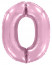 Логотип «Шар (40''/102 см) Цифра, 0, Розовый, Макарунс, 1 шт. в уп.»