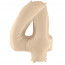 Логотип «Шар (40''/102 см) Цифра, 4, Кремовый, 1 шт. в уп.»