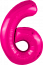 Логотип «Шар (40''/102 см) Цифра, 6 Slim, Фуксия, 1 шт. в уп.»