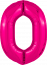 Логотип «Шар (40''/102 см) Цифра, 0 Slim, Фуксия, 1 шт. в уп.»