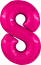 Логотип «Шар (40''/102 см) Цифра, 8 Slim, Фуксия, 1 шт. в уп.»