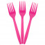 Логотип «Вилки, Ярко-розовый, 15 см, 10 шт. в упак.»