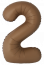 Логотип «Шар (40''/102 см) Цифра, 2 Slim, Шоколад, Матовый, 1 шт. в уп.»