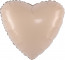 Логотип «Шар (30''/76 см) Сердце, Мистик, Кремовый, Сатин, 1 шт. в уп.»