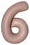 Логотип «Шар (40''/102 см) Цифра, 6 Slim, Винтажная роза, Матовый, 1 шт. в уп.»