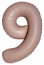 Логотип «Шар (40''/102 см) Цифра, 9 Slim, Винтажная роза, Матовый, 1 шт. в уп.»