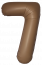 Логотип «Шар (40''/102 см) Цифра, 7 Slim, Шоколад, Матовый, 1 шт. в уп.»