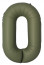 Логотип «Шар (40''/102 см) Цифра, 0 Slim, Оливковый, Матовый, 1 шт. в уп.»