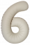 Логотип «Шар (40''/102 см) Цифра, 6 Slim, Кремовый Латте, Матовый, 1 шт. в уп.»