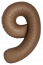 Логотип «Шар (40''/102 см) Цифра, 9 Slim, Шоколад, Матовый, 1 шт. в уп.»