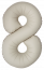 Логотип «Шар (40''/102 см) Цифра, 8 Slim, Кремовый Латте, Матовый, 1 шт. в уп.»