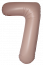 Логотип «Шар (40''/102 см) Цифра, 7 Slim, Винтажная роза, Матовый, 1 шт. в уп.»