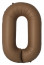 Логотип «Шар (40''/102 см) Цифра, 0 Slim, Шоколад, Матовый, 1 шт. в уп.»