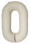 Логотип «Шар (40''/102 см) Цифра, 0 Slim, Кремовый Латте, Матовый, 1 шт. в уп.»