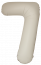 Логотип «Шар (40''/102 см) Цифра, 7 Slim, Кремовый Латте, Матовый, 1 шт. в уп.»